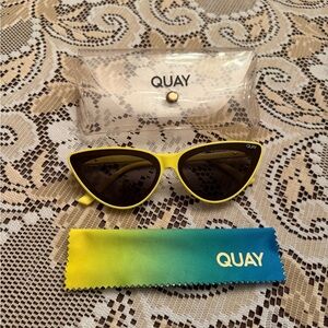 Quay Australia Bold Yellow Cat-Eye Sunglasses